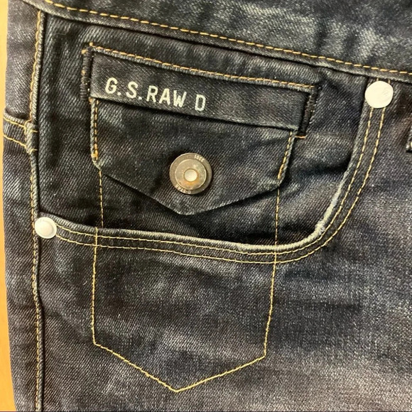 G-STAR RAW Sz 33 D 3301 Button fly 100%  cotton Jeans - Picture 7 of 15